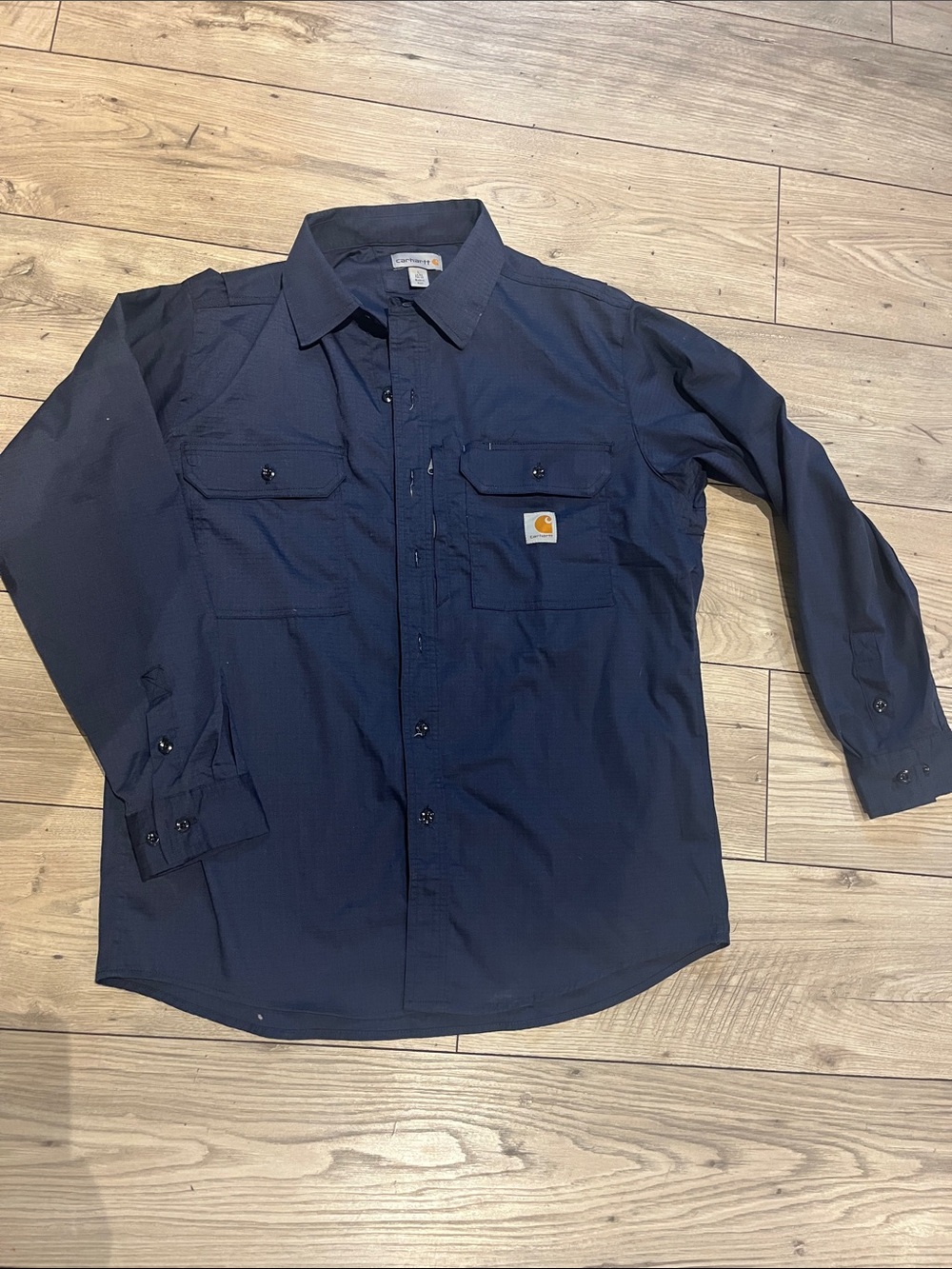 Carhartt Dark Navy Long-Sleeve Utility Shirt size L